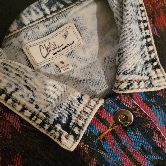 Chiqle Denim architect tribal Jean jacket - Picture 6 of 7